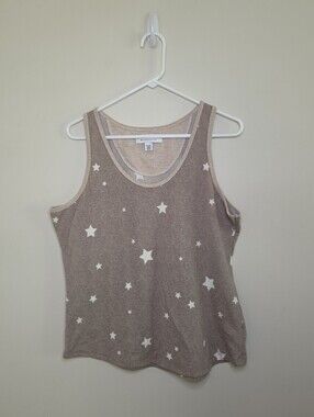 Women's Live Love Lounge Star Print Sleeveless Top Sz XXL